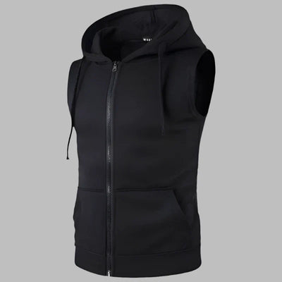 Weste für Herren - Sportliche Strickjacke mit Kapuze