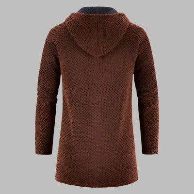 Hoodie für Herren - Lange Übergangsjacke mit Kapuze und Reißverschluss