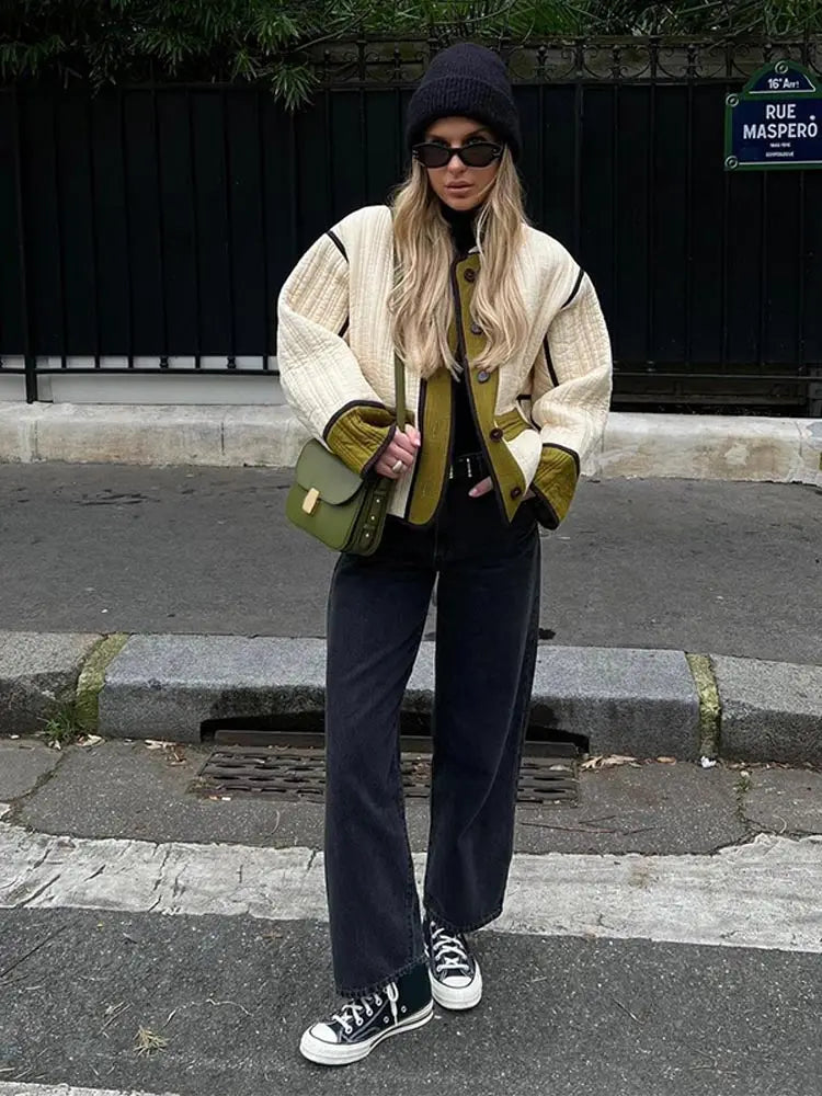 Heidi-Mode | Elegante Patchwork Chic Jacke