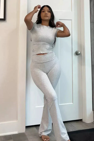 Heidi-Mode | Lässiges Trendy Chic Set - Top + Hose