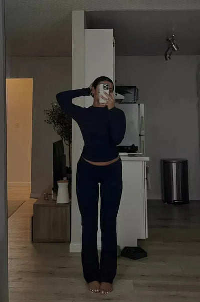 Heidi-Mode | Lässiges Trendy Chic Set - Top + Hose