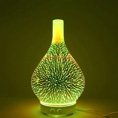 Aromadiffusor mit 3D-Glasdesign – LED-Farbwechsel & Duftölfunktion