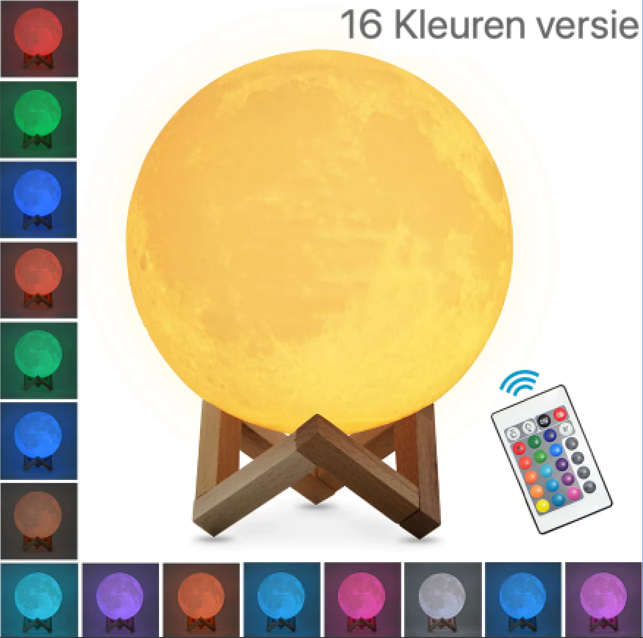 LunaLicht | Faszinierende 3D-Mondlampe mit Farbauswahl