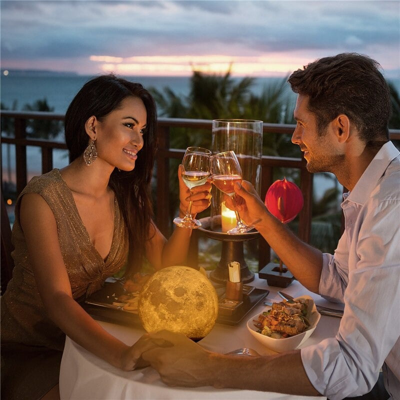 Schwebende mondlampe