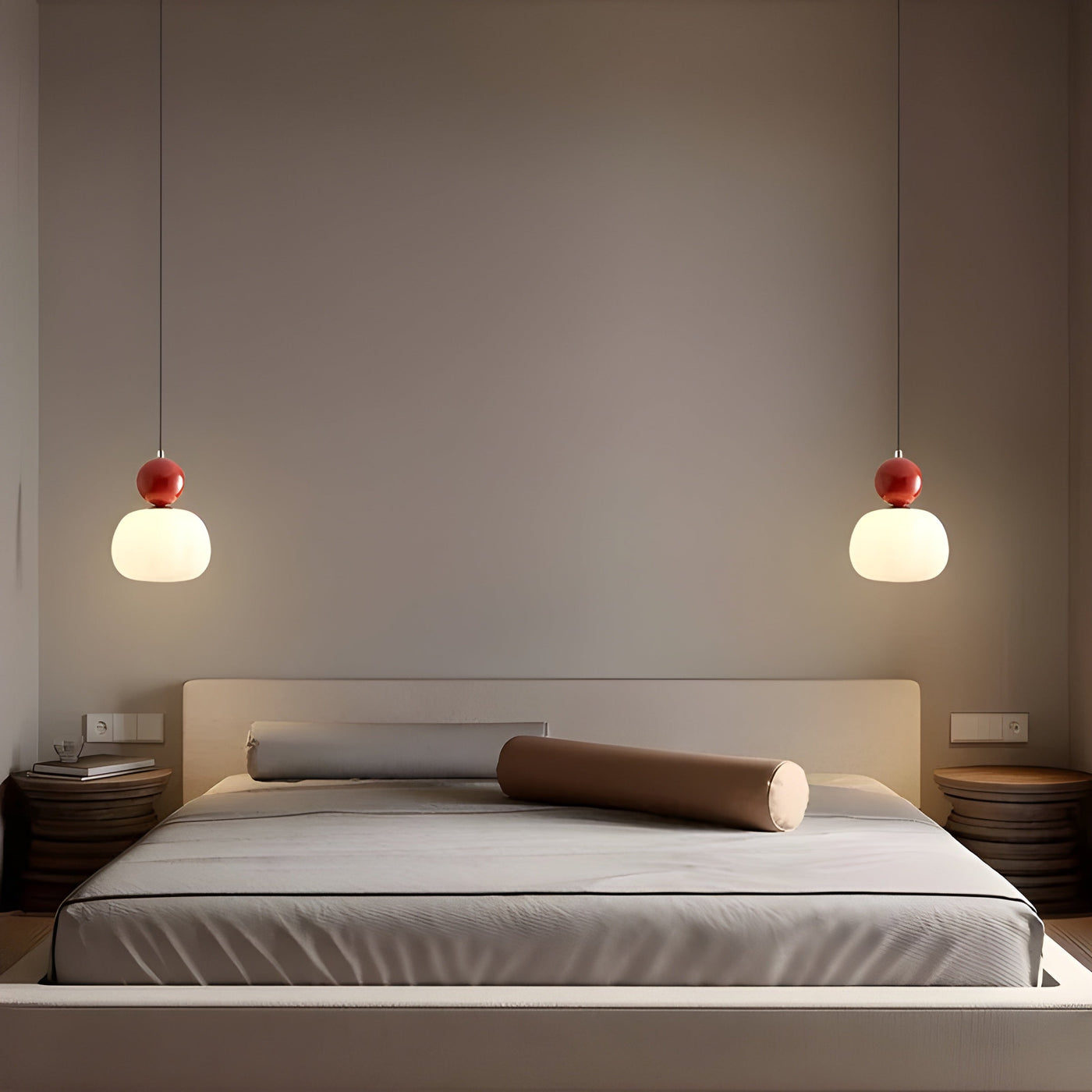 Pendelleuchte in Kürbisform – Cremefarbenes  Hängelampe Design für ein Gemütliches Wohnambiente