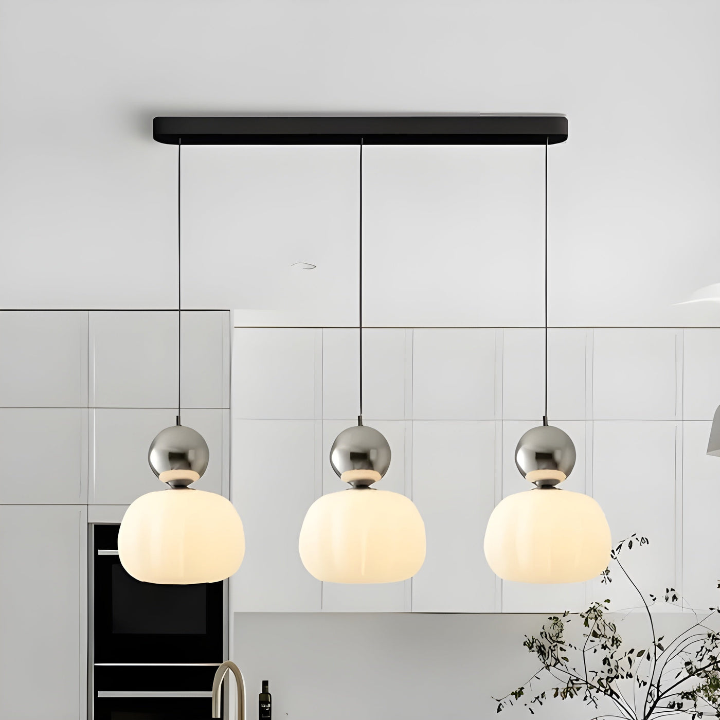 Pendelleuchte in Kürbisform – Cremefarbenes  Hängelampe Design für ein Gemütliches Wohnambiente