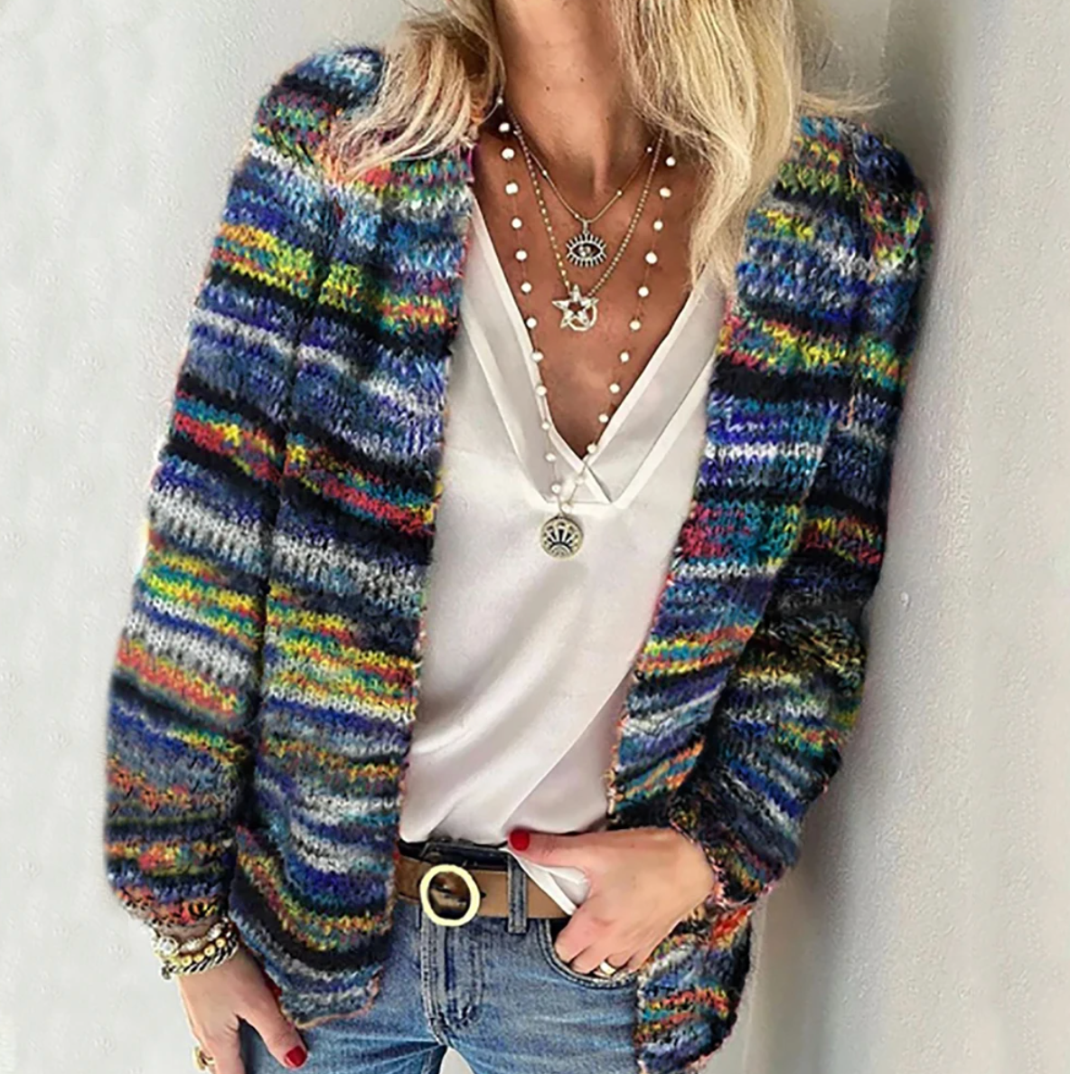 Fiona Gestreifter Cardigan