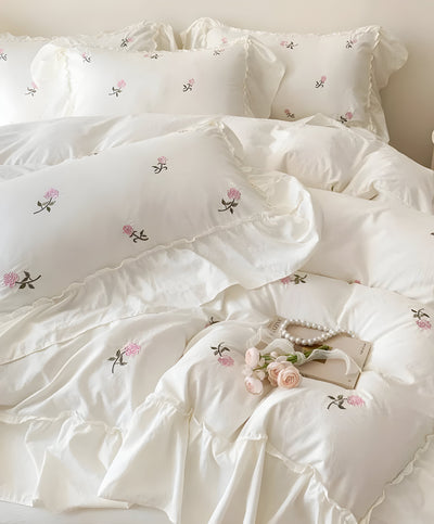 Rosabelle Set - Rose Besticktes Bettbezugs-Set