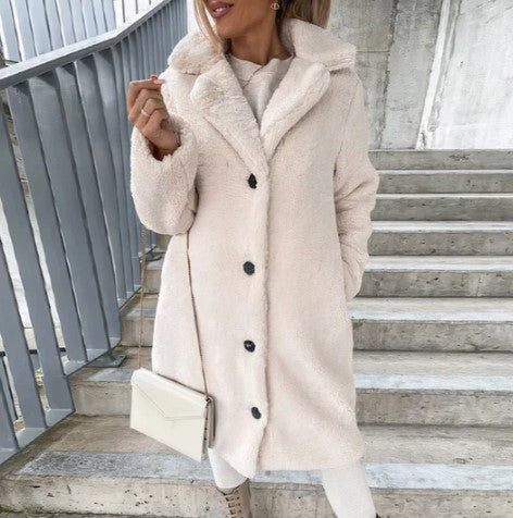 Heidi-Mode | Wärmer Plüschiger Wintermantel