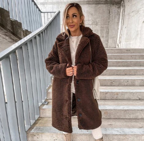 Heidi-Mode | Wärmer Plüschiger Wintermantel