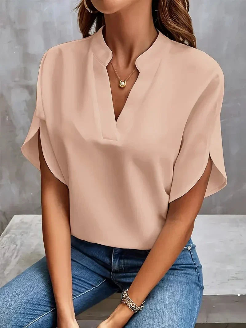 Bluse für Damen - Elegante Oberteile mit kurzen Ärmeln für Sommer