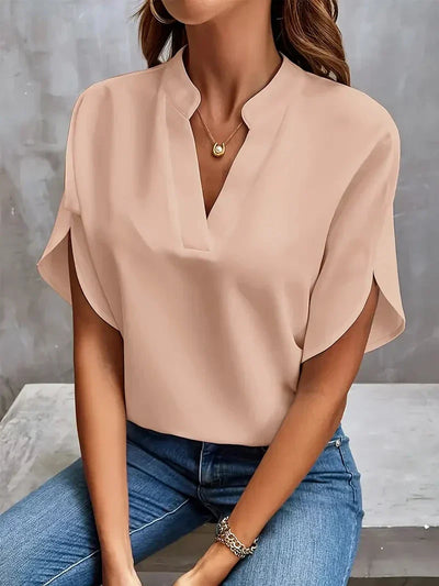 Bluse für Damen - Elegante Oberteile mit kurzen Ärmeln für Sommer