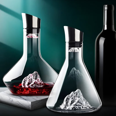 IcebergGlow Decanter – Eleganter bleifreier Kristall Whisky Dekanter