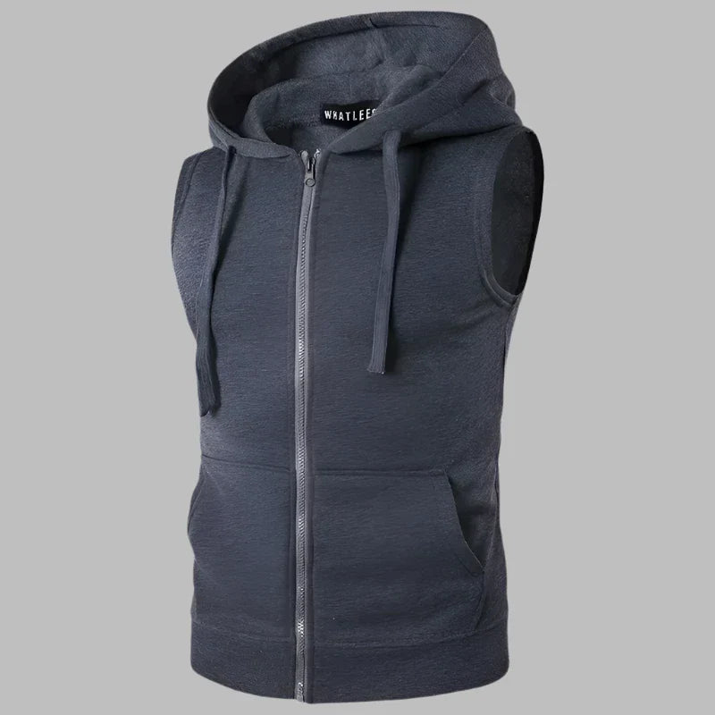 Weste für Herren - Sportliche Strickjacke mit Kapuze