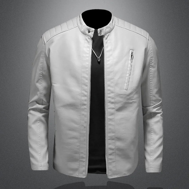Lederjacke für Herren - Moderne Übergangsjacke aus Kunstleder