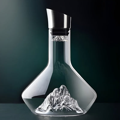 IcebergGlow Decanter – Eleganter bleifreier Kristall Whisky Dekanter
