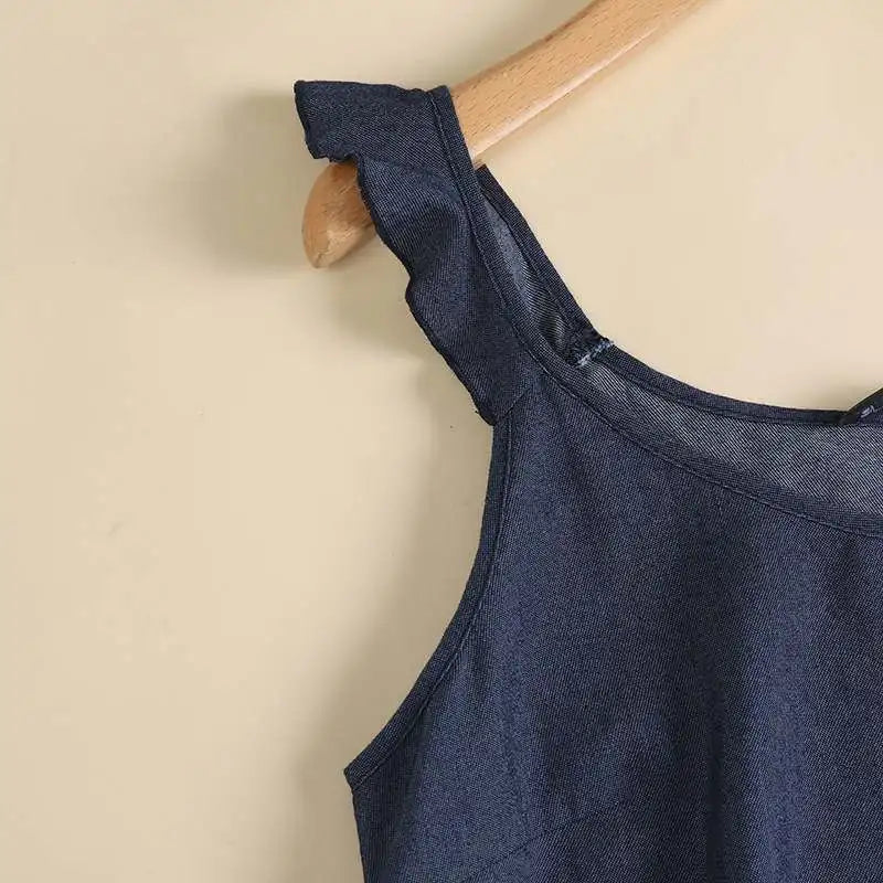 Amalia | Verspieltes Denim-Sommerkleid mit Rüschen