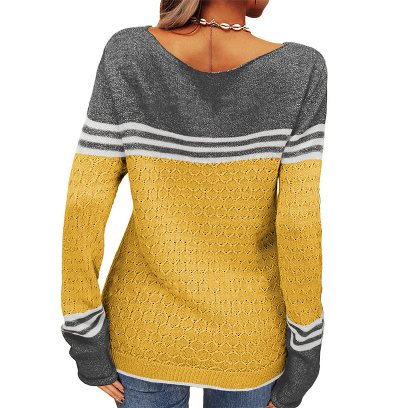 Le Clair | Lässiger gestreifter Strickpullover