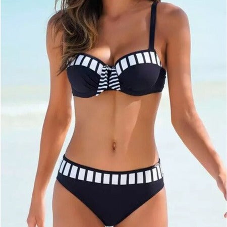 Bikini für Damen - Dot Polka Print Bademode für Sommer