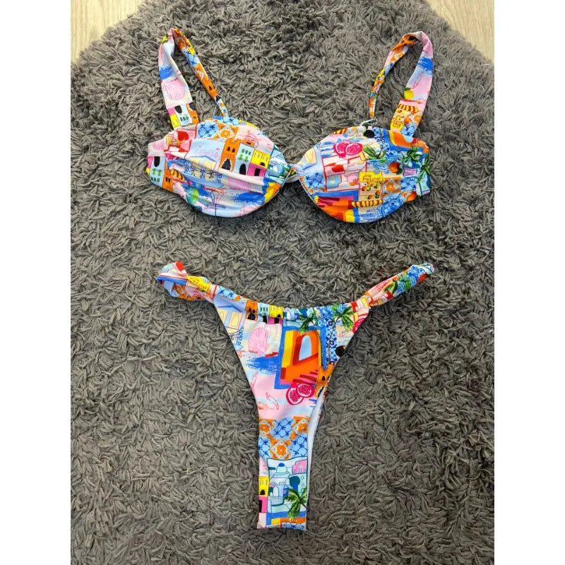 Heidi-Mode | Bedruckte Unterstützung Badebekleidung Mit Bügel