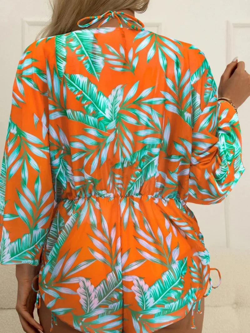 Heidi-Mode | Hoch taillierte Swimwear mit Kordelzug und Cover-Up