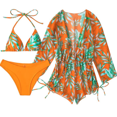 Heidi-Mode | Hoch taillierte Swimwear mit Kordelzug und Cover-Up