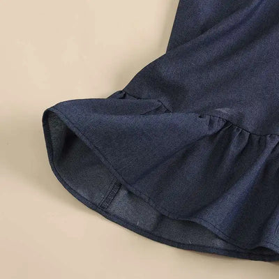 Amalia | Verspieltes Denim-Sommerkleid mit Rüschen