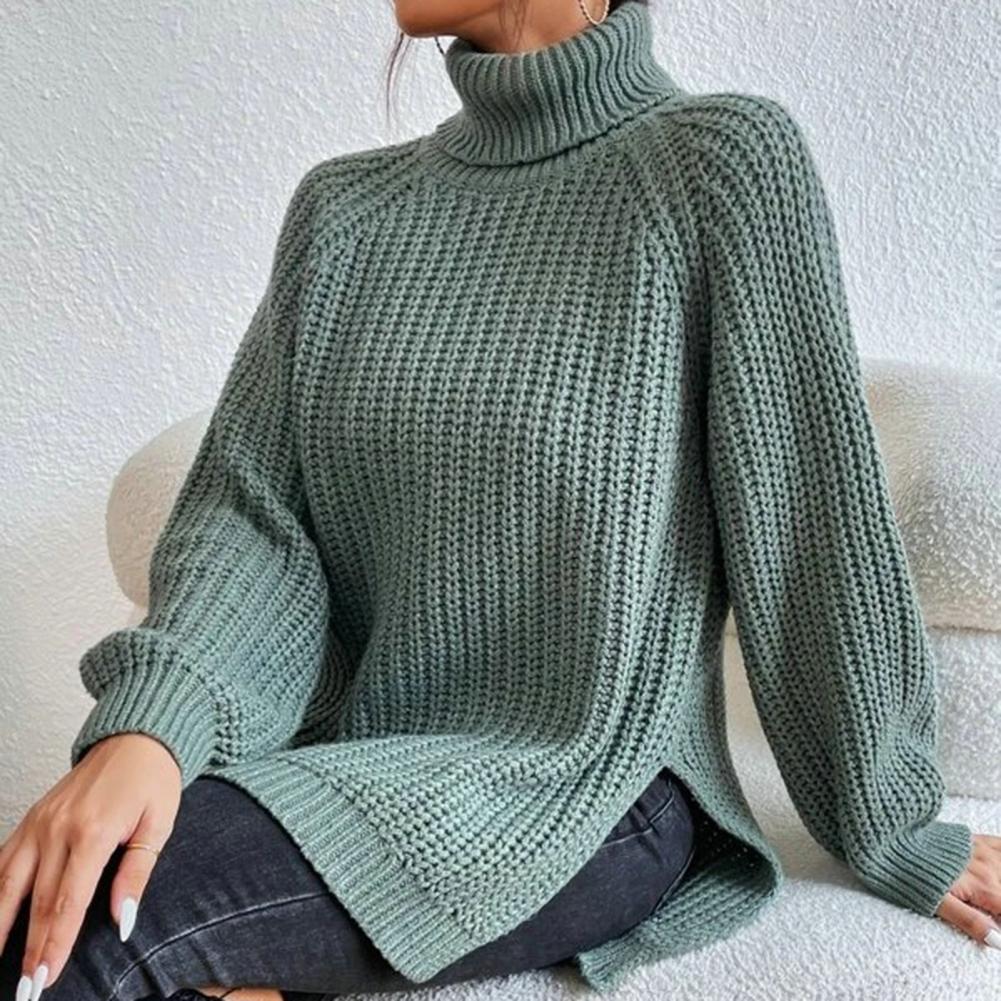 Heidi-Mode | Wärmer Rollkragen Gestrickter Pullover