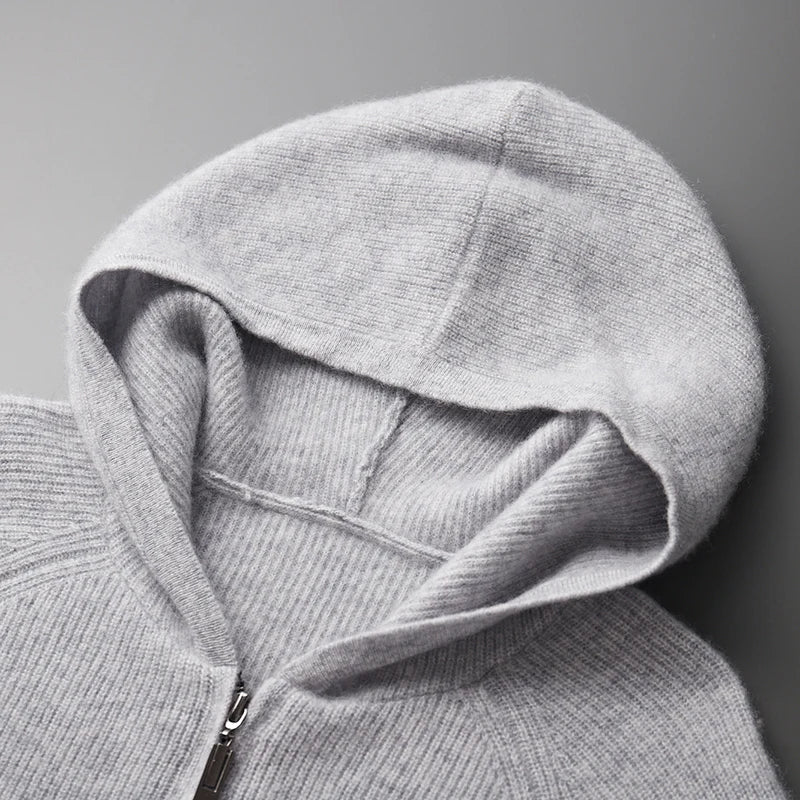 ROYAL CASHMERE MERINO WOOL ZIP UP
