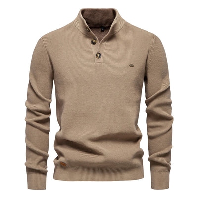 Chion | Gestrickter Pullover mit Knöpfen für Herren
