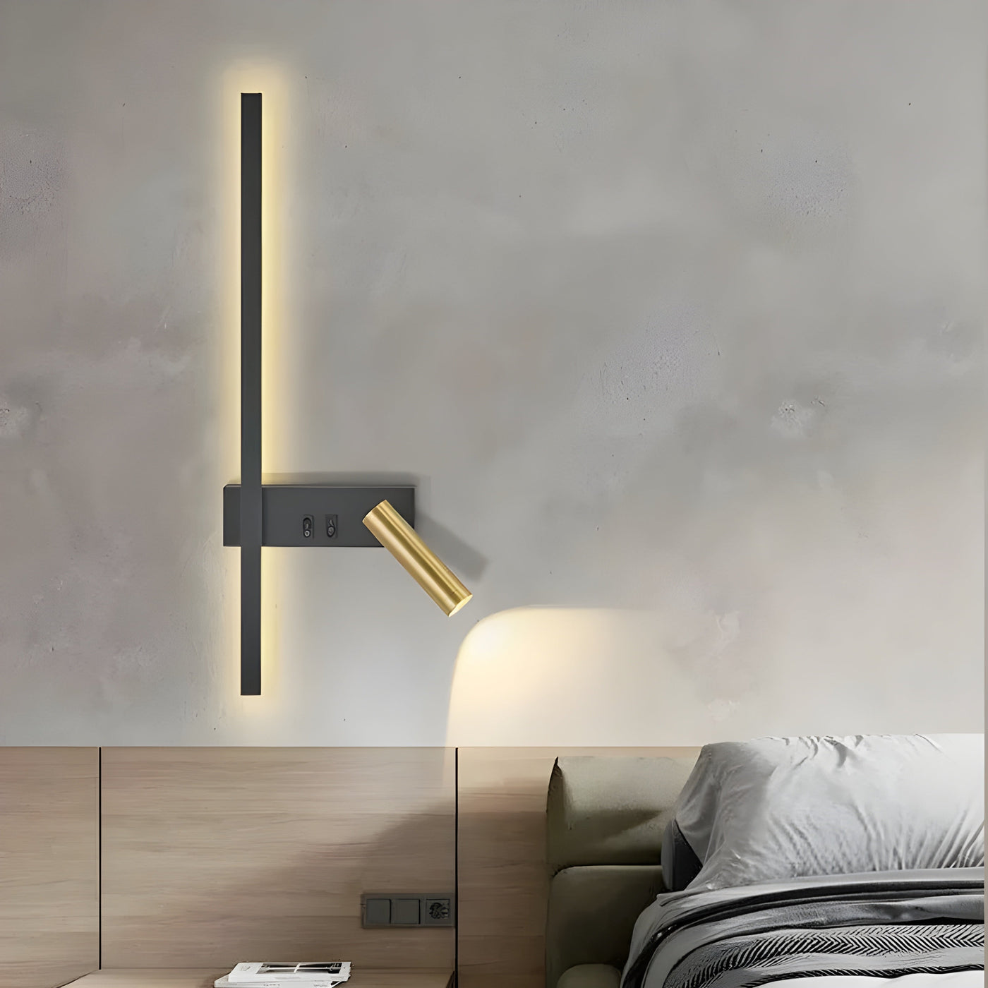 Duo-Wandlampe mit Schalter - Minimalistisches Design für Wohnzimmer & Schlafzimmer