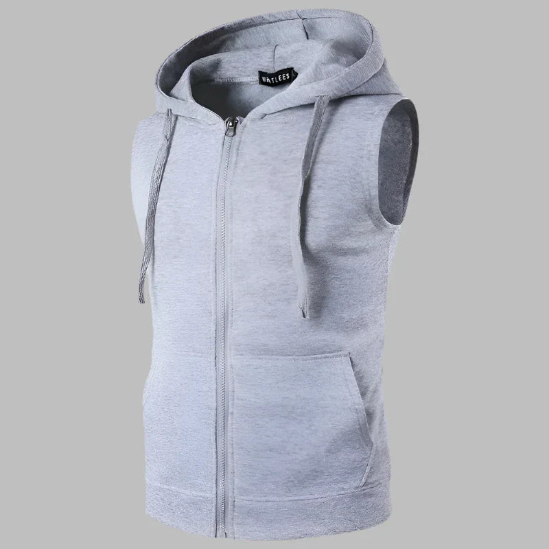 Weste für Herren - Sportliche Strickjacke mit Kapuze