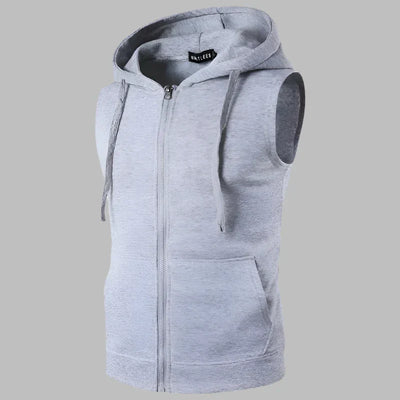 Weste für Herren - Sportliche Strickjacke mit Kapuze