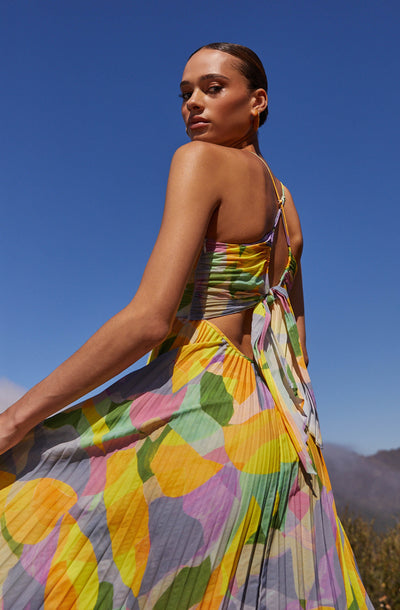 FLORENA - PLISSIERTES BLUMENKLEID