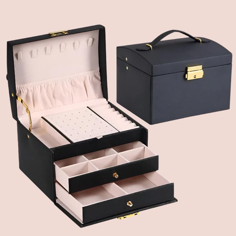 Dreifach-Schubladen Schmuckbox | Platzsparende und elegante Organisation