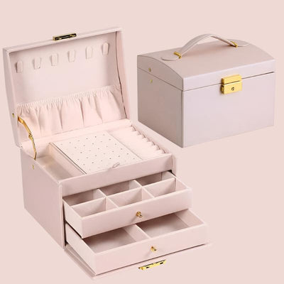 Dreifach-Schubladen Schmuckbox | Platzsparende und elegante Organisation