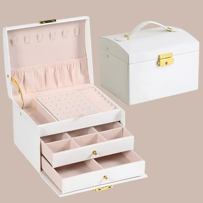 Dreifach-Schubladen Schmuckbox | Platzsparende und elegante Organisation