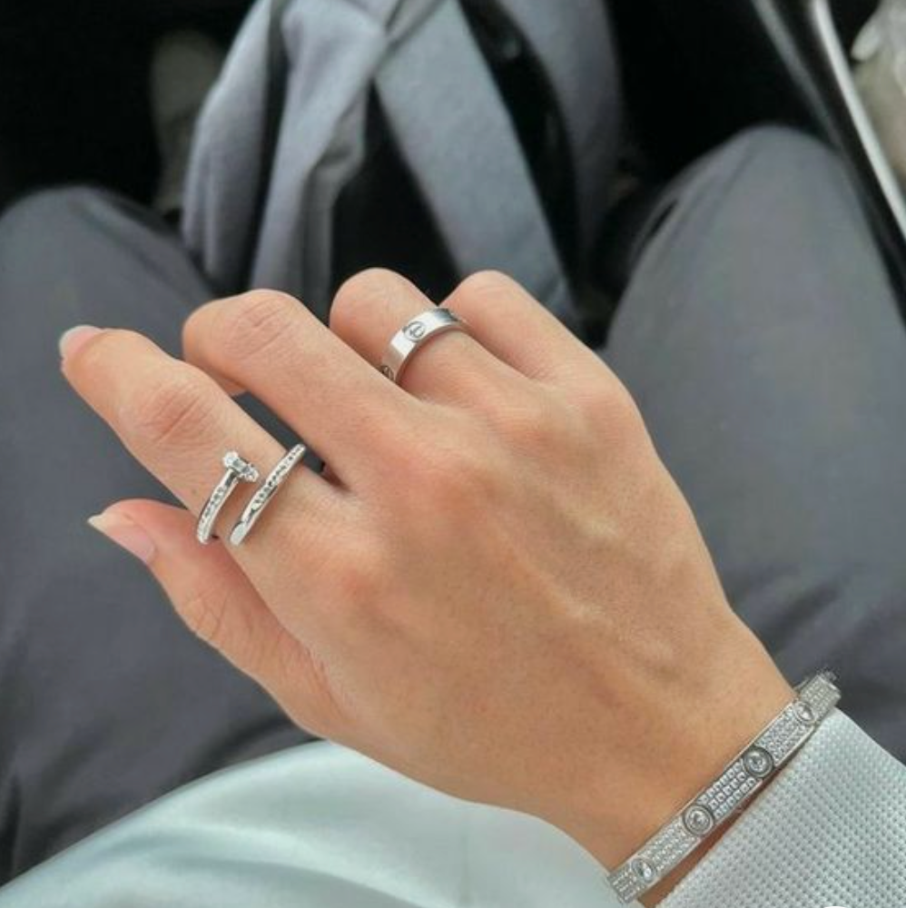 NAIL DELUXE RING | SILBER