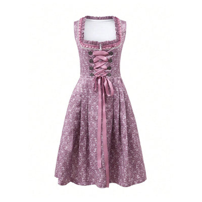 Oktoberfest Dirndl with Lace Trim Apron