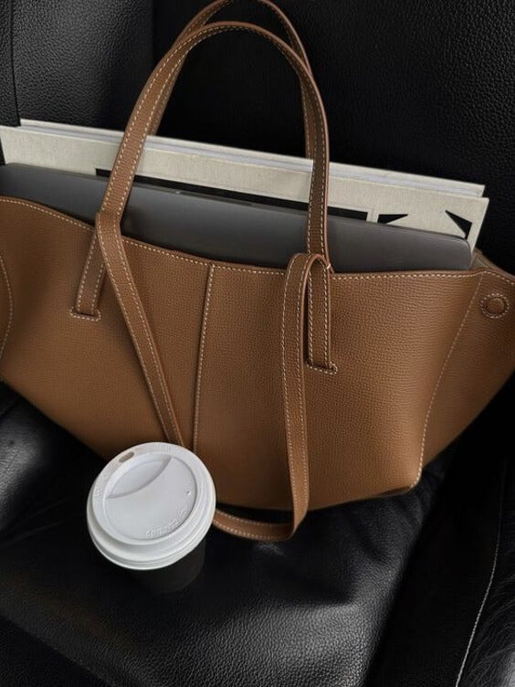 Izola Vintage Eleganz | Geräumige Leder Tote Bag für Damen