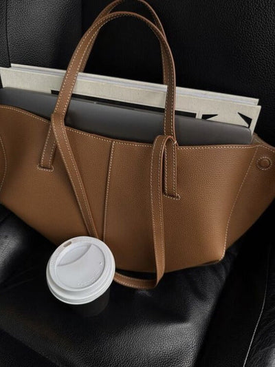 Izola Vintage Eleganz | Geräumige Leder Tote Bag für Damen