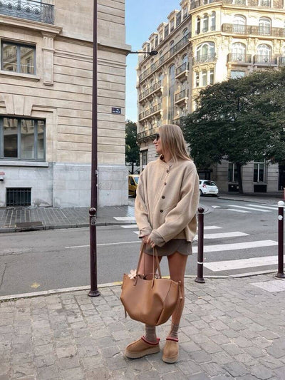 Izola Vintage Eleganz | Geräumige Leder Tote Bag für Damen