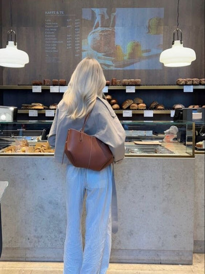 Izola Vintage Eleganz | Geräumige Leder Tote Bag für Damen