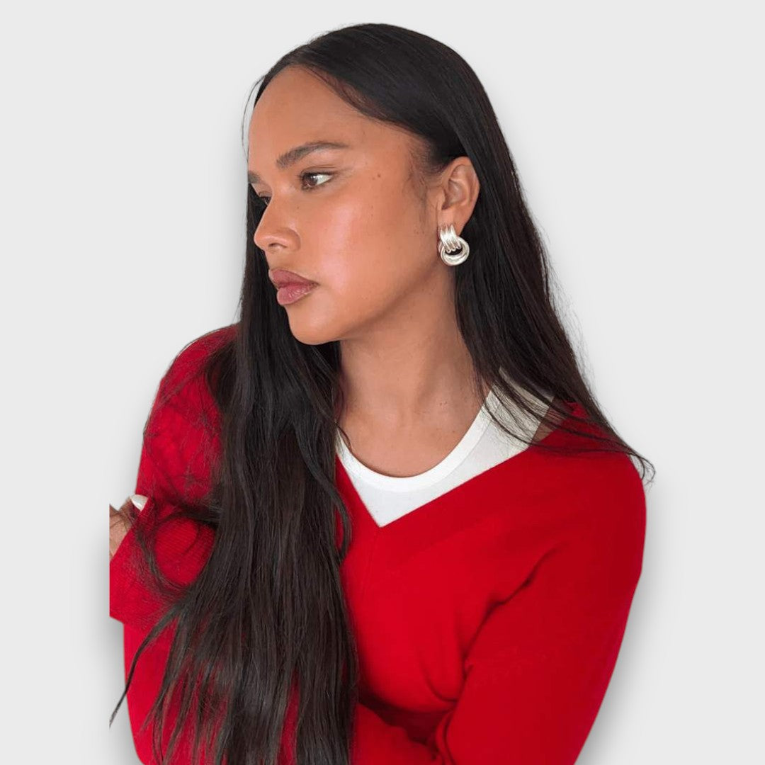 Nela – Filigrane Knotenohrringe in Goldoptik