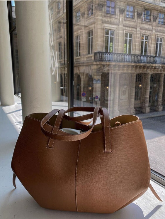 Izola Vintage Eleganz | Geräumige Leder Tote Bag für Damen