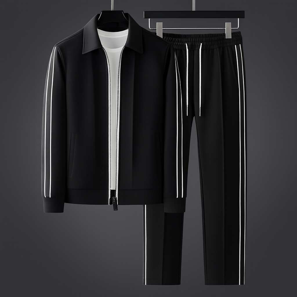 Claudix | Stretch Schwarzes Sport-Set