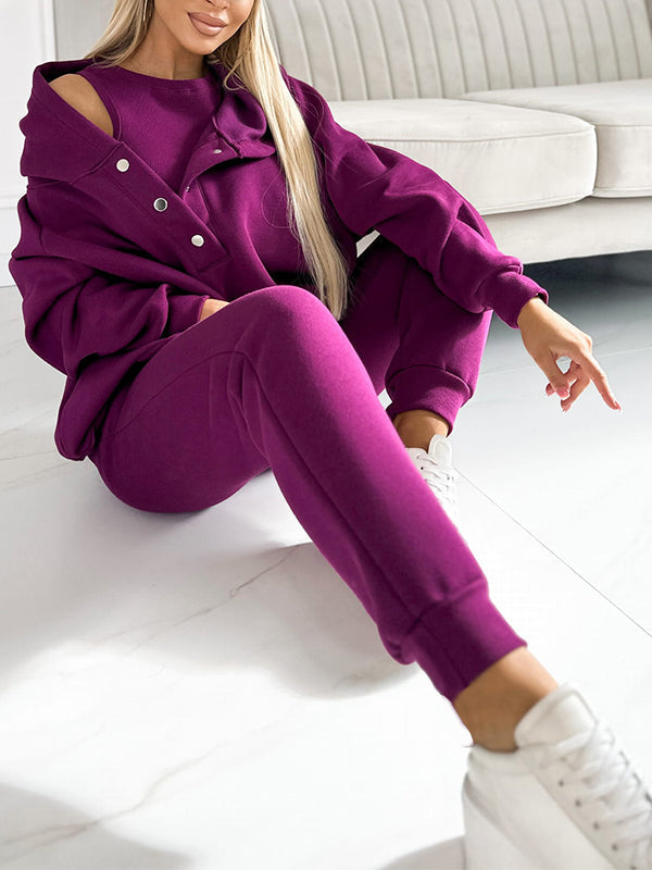 Sportliches Damen-Hoodie-Set – Sweatshirt für Freizeit und Sport