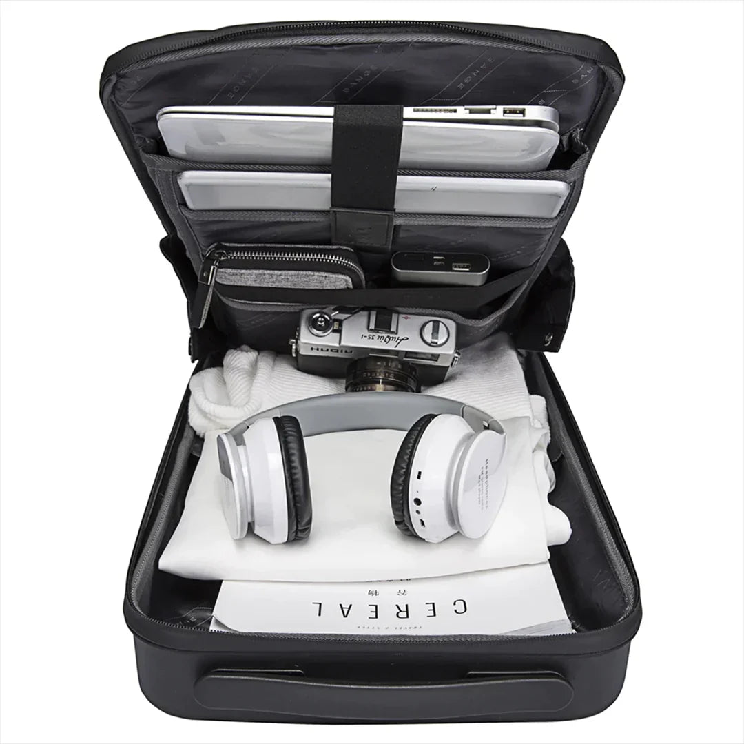 Geräumiger Herren-Rucksack mit Ladeanschluss | Hartschale