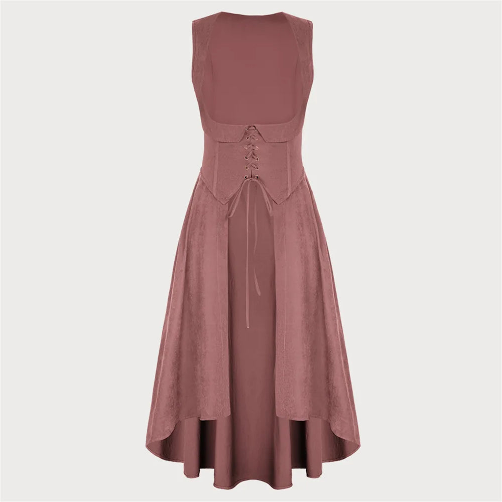 Renaissance Costume U-Neck High-Lo Overdress Tank