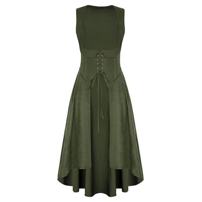 Renaissance Costume U-Neck High-Lo Overdress Tank